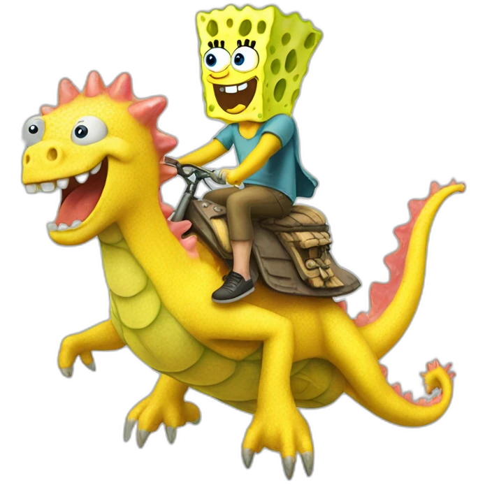 spongbob riding a dragon emoji