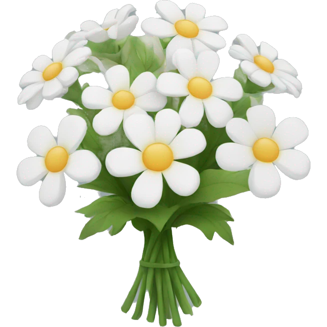 white flower bouquet emoji