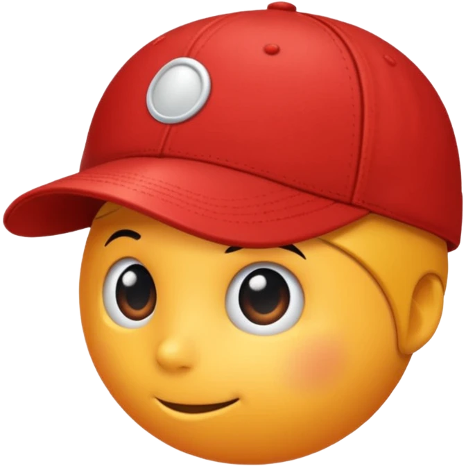 Red ball cap emoji