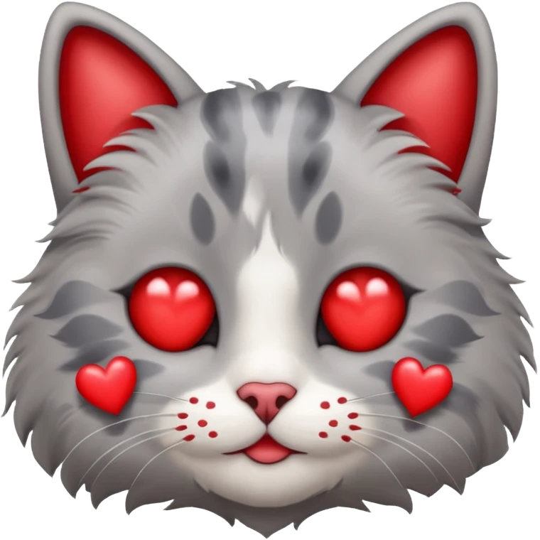 A cat with 3 hearts, so a combi of the cat face and 🥰 emoji