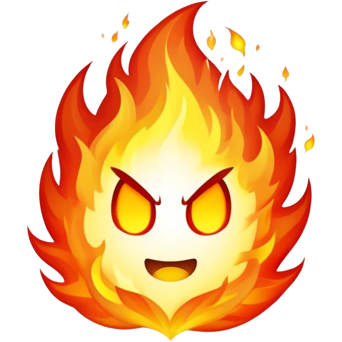 pouvoir ultime en feu emoji