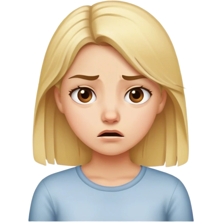 Blonde girl irritated  emoji