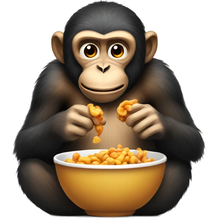 Monkey eating hot chetoes emoji