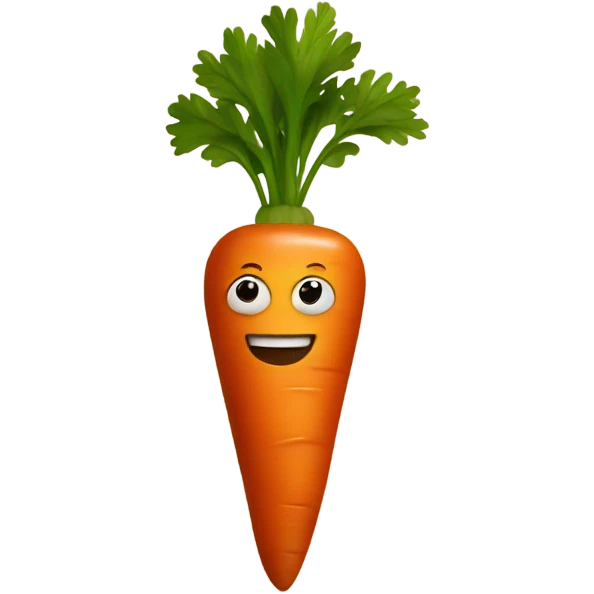 a carrot in chocolate  emoji