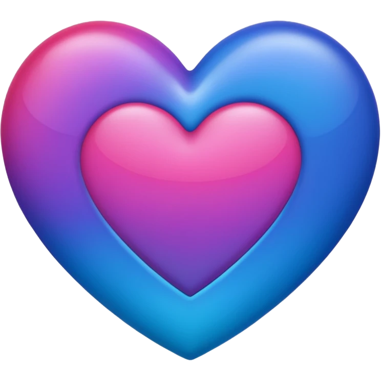 heart with bisexual pride colors emoji