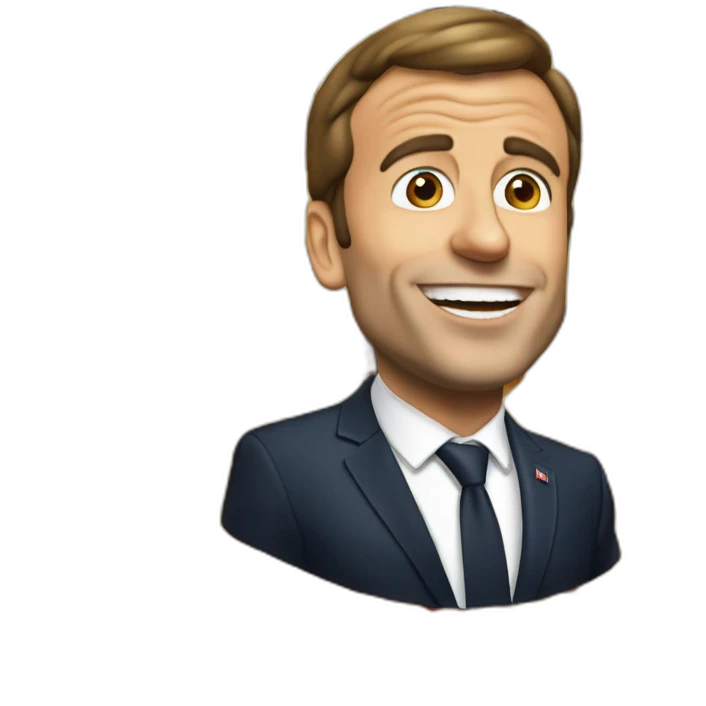 Macron qui bouffe des frites emoji