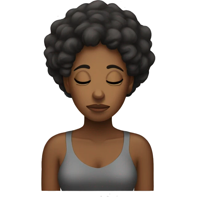 Exhausted black woman  emoji