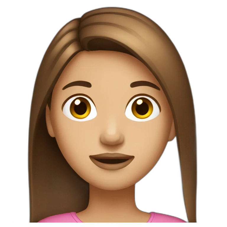 Brown straight hair girl  emoji