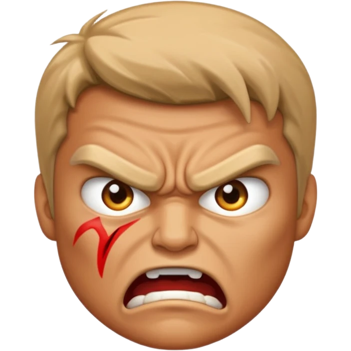 angry and aggressive face emoji