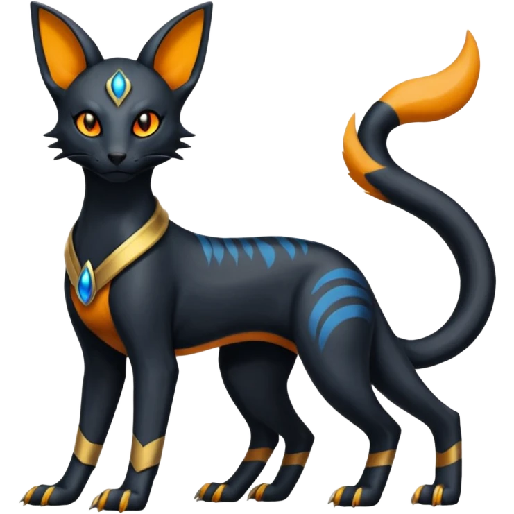 Umbreon-Bastet-Salandit-Manectric-fusion, full body emoji