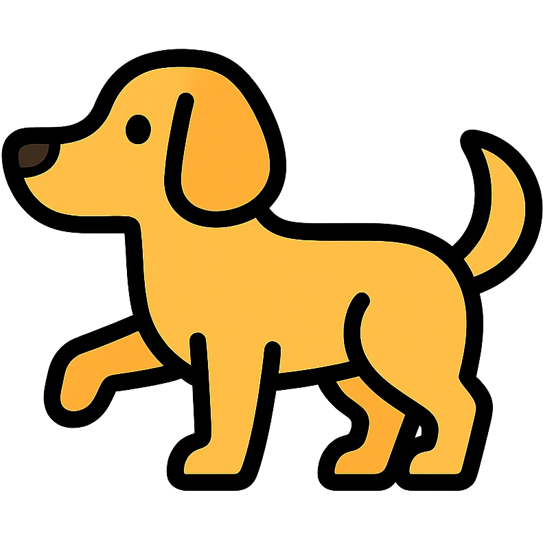 dog pointing left emoji