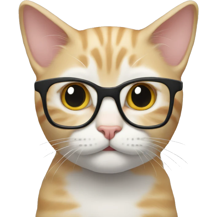 Nerdy cat emoji