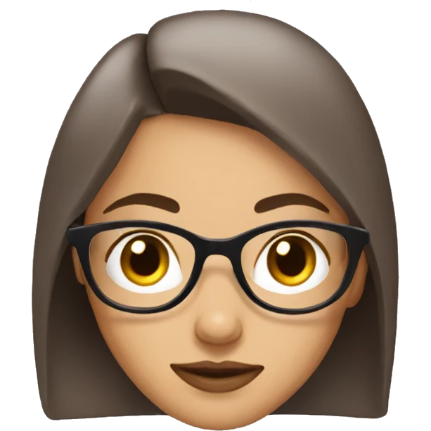 browskingirl with thin oval glasses emoji