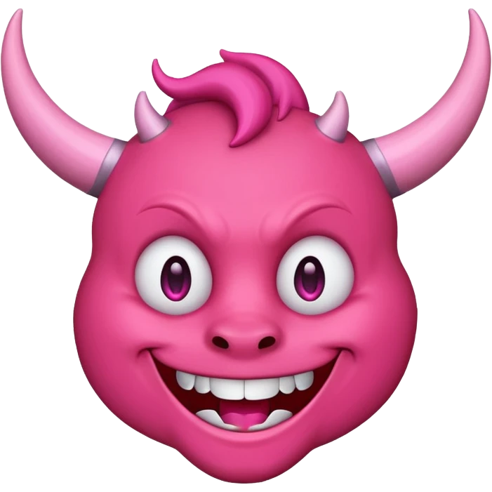 Devil emoji but pink emoji