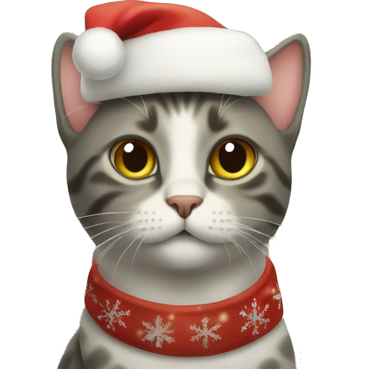 Cat at Christmas emoji