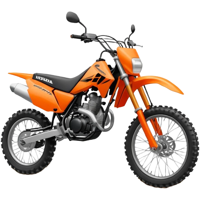 honda 125 dirt bike with dust trail emoji