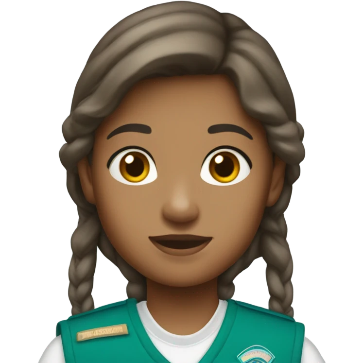 Girl Scout cadette in a blue vest emoji
