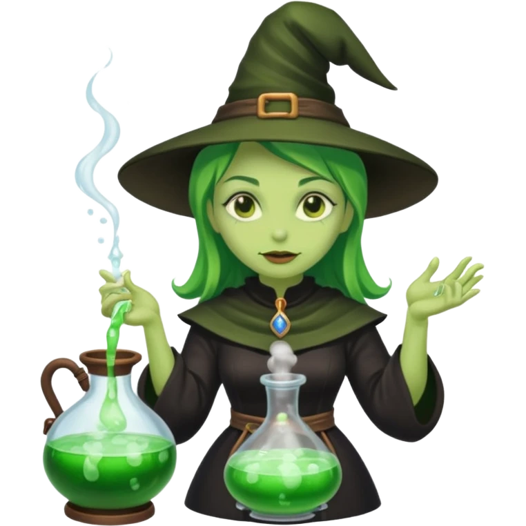 green witch cooking potion emoji
