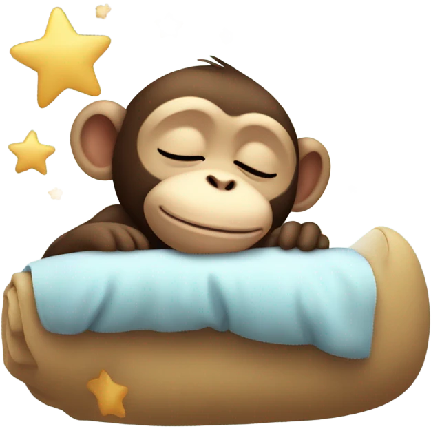 cute monkey dreaming emoji