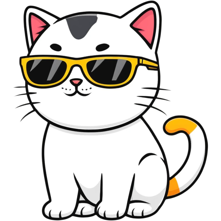 Cat with sunglasses emoji