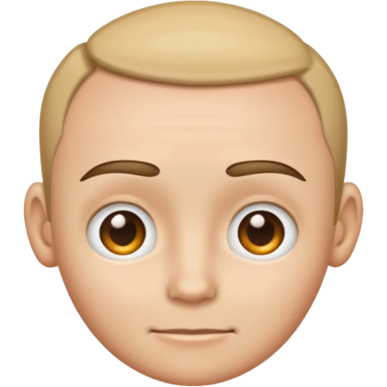 emoji of only the forehead area of a human face, cropped between eyebrows and hairline, simple cartoon style emoji