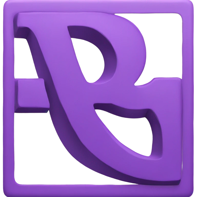 Purple letter R emoji