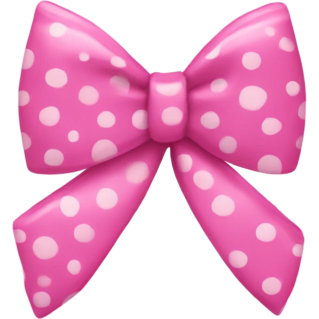 pink bow with spots emoji