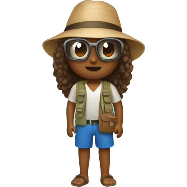 Tourist on beach island emoji
