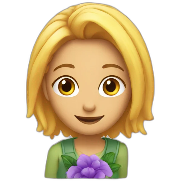 Main tenant une fleur  emoji