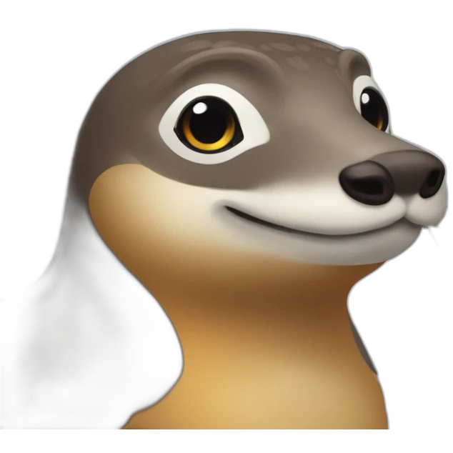 Perroquet sur une loutre emoji