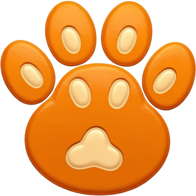 a light orange pawprint emoji