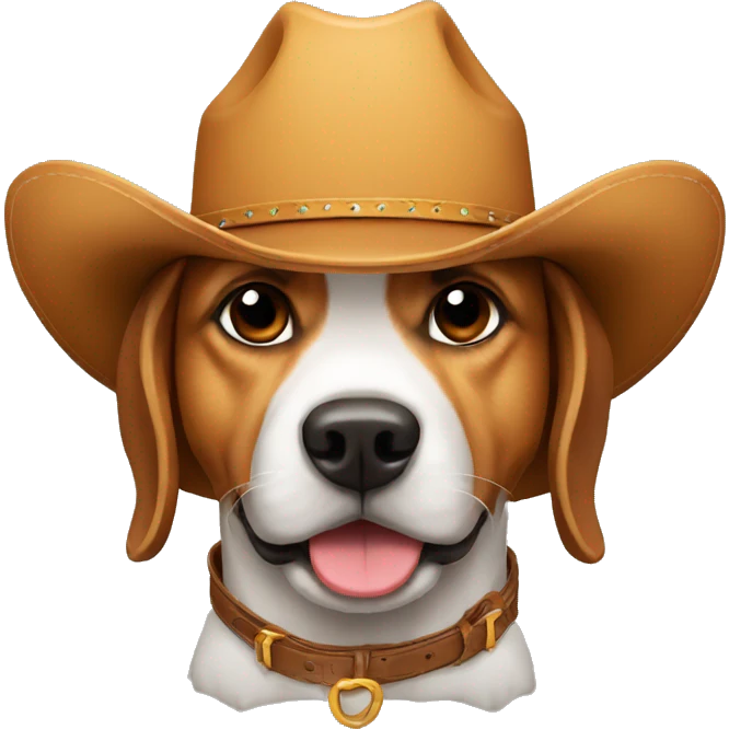 dog cowboy hat emoji