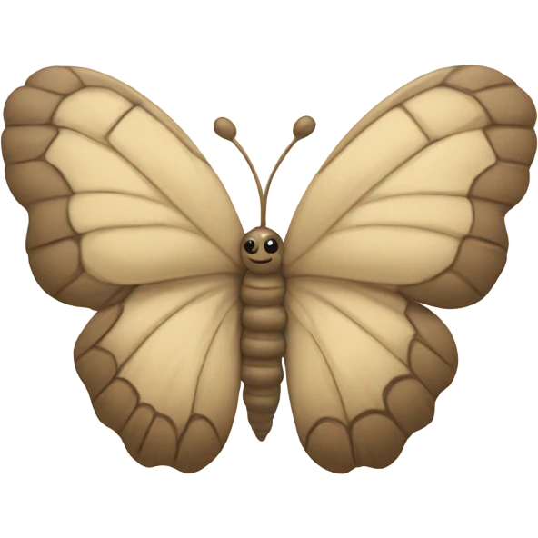 caterpillar turning into a butterfly, metamorphosis - beige and neutral colours emoji