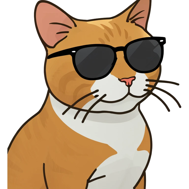 Cat with sunglasses emoji