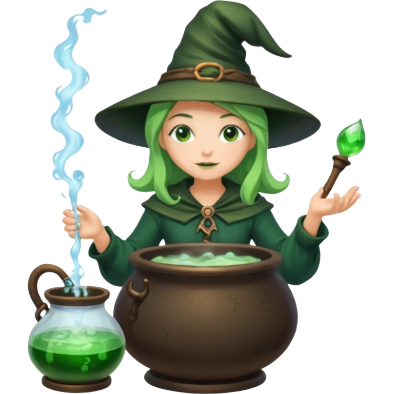 green witch cooking potion emoji