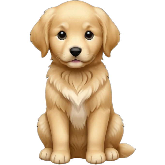 black Golden retriever puppy sitting emoji
