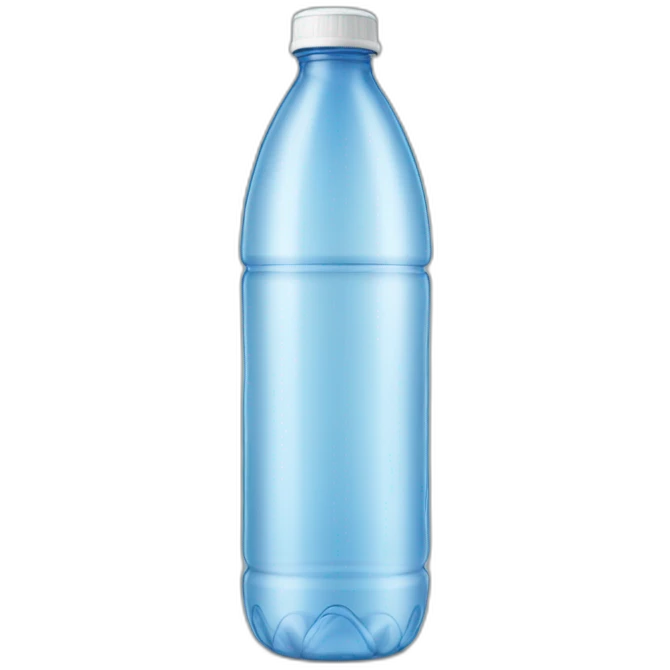 Water bottle transparent of plastic emoji
