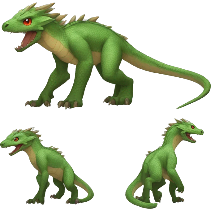 Anthro Sona Fakemon Reptilian Draco Full Body emoji