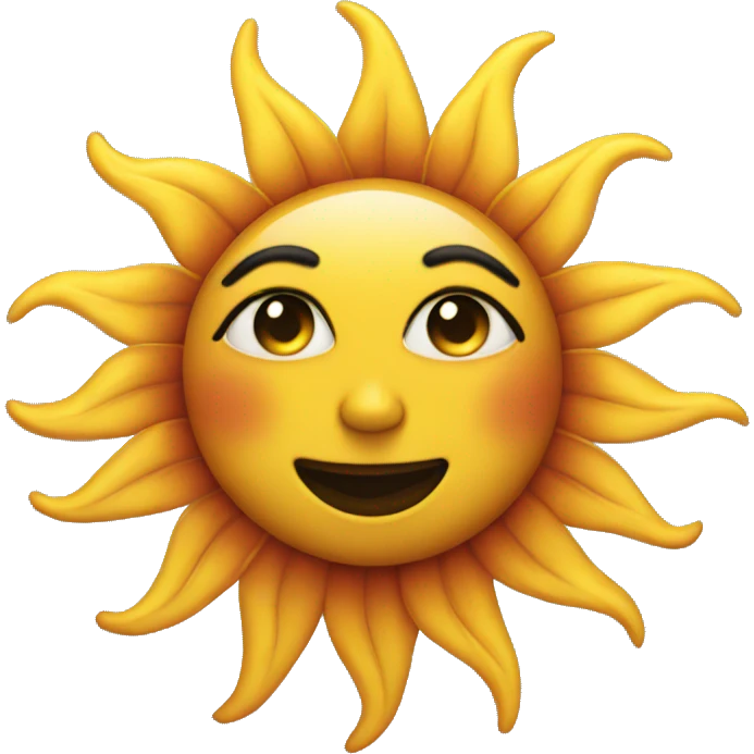 sun wearing makeup  emoji