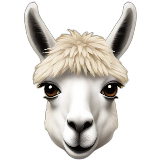 Framed portrait of Llama emoji