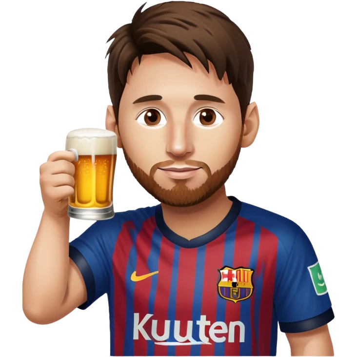 Leo messi drinking beer  emoji