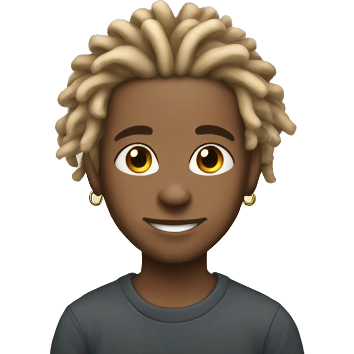 Pretty light skin boy with locs  emoji