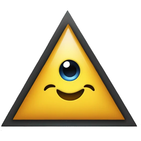 Triangle withe one eye and a hat  emoji
