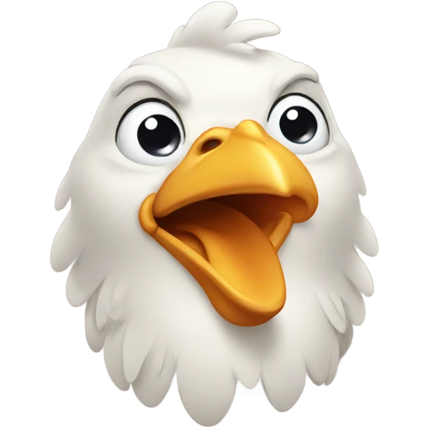 Chicken winking emoji