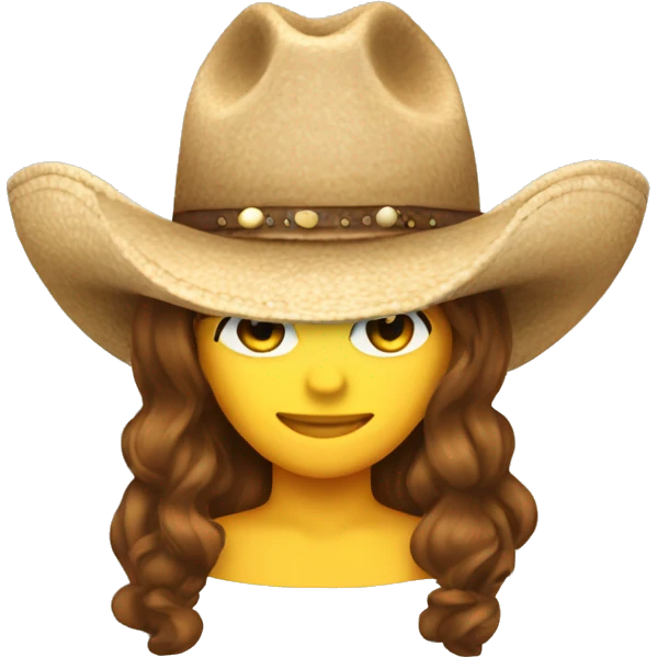 Beach cowgirl  hat emoji