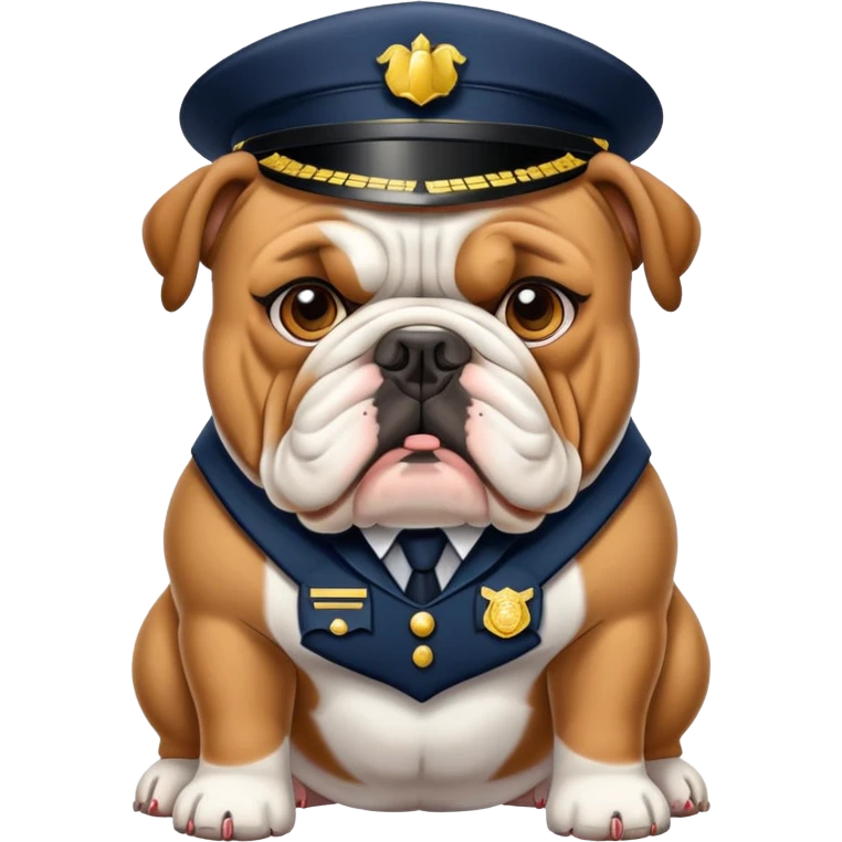 english bulldog as a security guard emoji