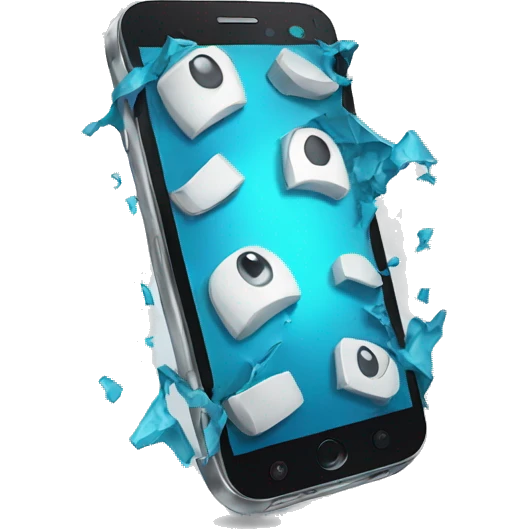 Broken phone emoji