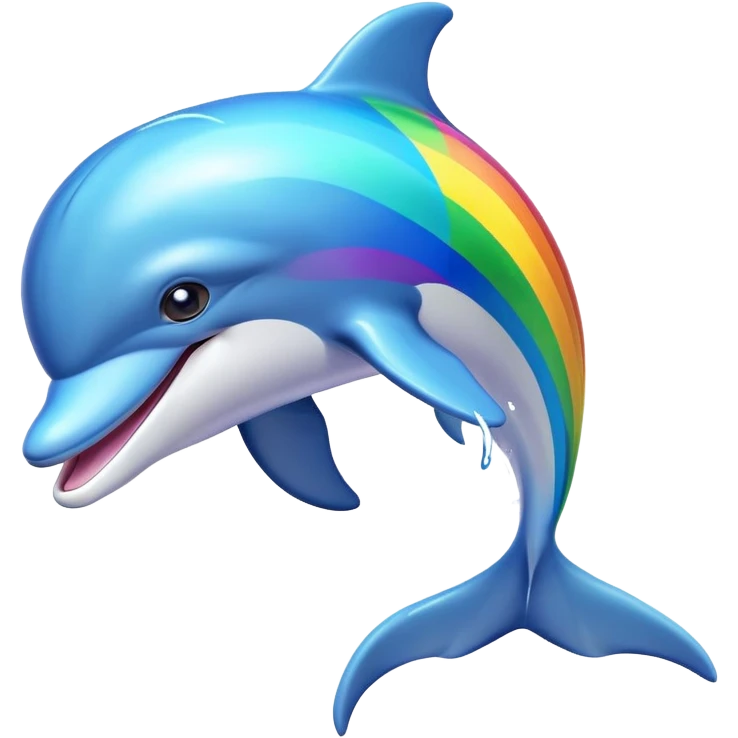 Dolphine jumping rainbow  emoji