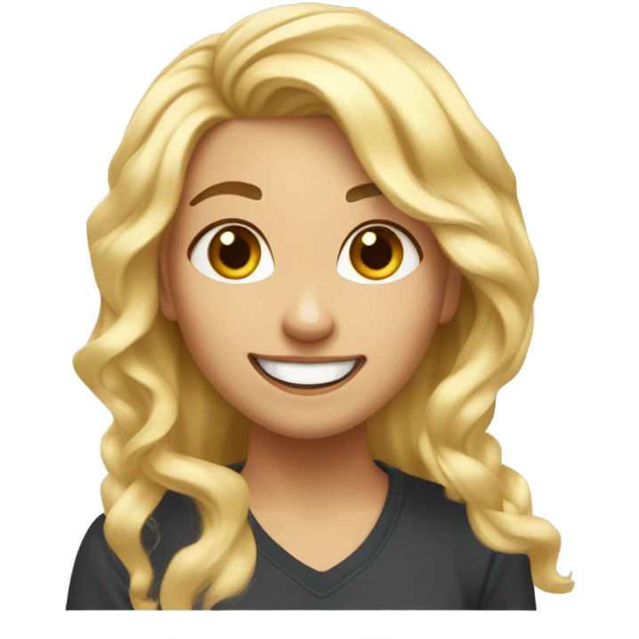 Manic blonde girl emoji