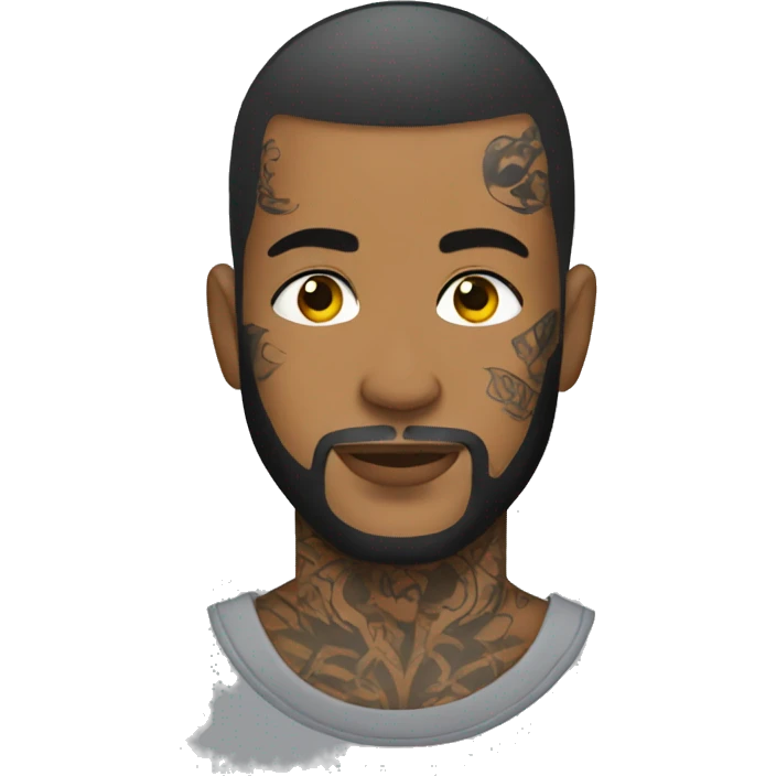 Inmate with tattoos emoji